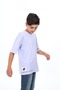 Boy's Crew Neck Drop Shoulder Short Sleeve Printed T-Shirt with Crest Detail 24498 - 6