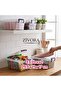 Set of 2 3.5 Liter (3.5X2) Horizontal Food Storage Containers with Plastic Locking Lids Kitchen Interior-Exterior Organizer - 3