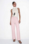 Organic Cotton Relaxed Fit Pink Women's Trousers - 3
