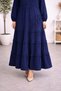 Viscose Dress with Folded Skirt Detail - 5