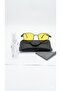 Retro Punk & Vintage Steampunk Style Square Metal Frame Sun Glasses / Unisex / Yellow& Black 2Pcs - 3