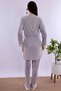 Pajama Set for Pregnant Women with Dressing Gown, Cotton, Comfortable Cut, Effortt - Smoked - 5