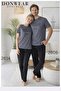 Donwear Women's 100% Cotton Summer Short-Sleeve Sleepwear Lounge Set - 3