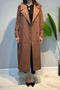 Alleri Button Detailed Double Breasted Cotton Trench Coat 844 Brown - 3