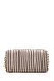 Zc254 Buzi Fabric Women's Makeup Bag Mink Striped