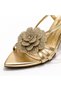 Women's Stone Detailed Thin Heeled Stiletto Sandals Stylish Evening Dress Shoes - 4
