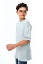 Boy's Crew Neck Drop Shoulder Short Sleeve Printed T-Shirt with Crest Detail 24498 - 4