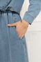 Women's Pocket-Detail Skirt Jacket Sports Denim Suit - 4