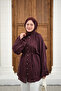 Women's Britli Glittery Gathered Front Shirt, Plum - 4