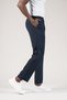 Summer Unlined Wide Leg Half Baggy Fabric Trousers with Elastic Waist at the Back - 3