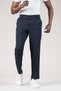 Summer Unlined Wide Leg Half Baggy Fabric Trousers with Elastic Waist at the Back - 2