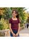 Pack of 3 Girls (7-10 Years) Cotton Camisole Ribbed Square Neck T-Shirt - 2
