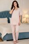 Women's Scallop Lace 2-Piece Maternity Pajama Set - 3