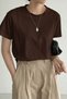 Women's Short Sleeve Stripe Detailed Basic T-Shirt Single Jersey Fabric Summer Comfortable T-Shirt - 4