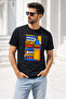 Men's Black 100% Cotton Istanbul Printed Crew Neck Short Sleeve T-Shirt - 3