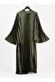 Khaki Satin Stone-Embellished Soley Dress Standard Size (38--60) Length 1.45 cm - 2