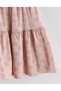 Daisy Printed Buttoned Combed Cotton Girls' Dress - 3