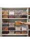 Set of 8 3.5 Liter (3.5X8) Horizontal Food Storage Containers with Plastic Locking Lids Kitchen Interior-Exterior Organizer - 7