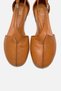 Fable Tan Skin Genuine Leather Open-Sided Women's Ballerina Shoes - 2