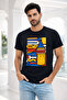 Men's Black 100% Cotton Istanbul Printed Crew Neck Short Sleeve T-Shirt - 5