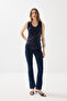 Sequin Pullover Athlete Blouse - Navy Blue - 2