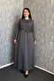 Women's Collar Snap Belted Dress 7586