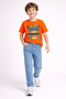 27004-25 Boy's Denim Trousers Straight Leg Washed Modern Casual Comfortable Fit Jean Pants - 3