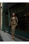 Balon Sleeves Jacket and Slit Skirt