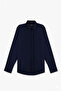 Slim Fit Linen Cotton Navy Blue Summer Shirt