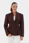Pleated waist jacket coffee - 4