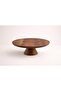 Wooden Brown Natural Acacia Cake Stand 28 cm Presentation Plate Cake Serving Plate - 2