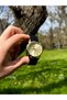 Vintage Dial Black Men's Wristwatch Stainless Steel Case Leather Band Durable Colorfast - 6