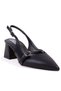 Dza07-1296038 Black 6.5 cm Thick Heeled Classic Women's Shoes