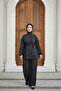 Women's Hidden Zipper Belted Pants Suit Black - 2