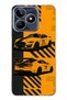 Realme C53 Compatible Yellow Racing Car Patterned Transparent Phone Case