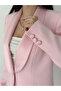 SATIN SHAL COLLAR DOUBLE SET BLAZER - 6