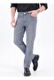 Men's Gray Regular Fit Straight Leg Stretch Denim Jeans Casual - 3