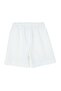 Organic Floral Printed White Little Girl's Shorts - 3