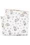 Baby Girl Ecru Mustard Ribbed Rabbit Patterned Pique Muslin Blanket 100X100Cm