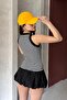 Cycling Collar, Thick Striped Bib, Flexible Camisole Fabric, Striped Sleeveless Long Tank Top - 8