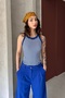 Cycling Collar, Thick Striped Bib, Flexible Camisole Fabric, Striped Sleeveless Long Tank Top - 2