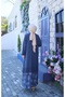 Wonderful Single-Pocket Floral Detailed 100% Cotton Special Design Linen Dress - 5