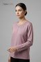 Women's Powder Column Flower Pattern Collar and Sleeves Embroidered, Stoned Mother Combed Cotton Blouse - 2
