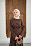 Women's Side-Stitched Piece Detail Trouser Suit Brown - 6