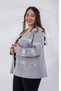 Women's Plus Size Sequin Detailed Cardigan Gray - 5