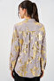Women's Foil Patterned Shirt 20253 - Golden Yellow - 6