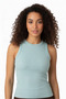 Women's Cotton Camisole Zero Sleeve Athlete Bodysuit(1615)