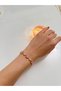 Pink Stone Zircon Detailed Gold Color Women's Bracelet – Elegant & Stylish Design - 2