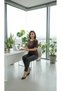 Stylish Office Bodysuit with Cut-Out Detail and Gold Accessories - 7