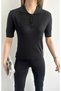Polo Neck Short Sleeve Knitwear